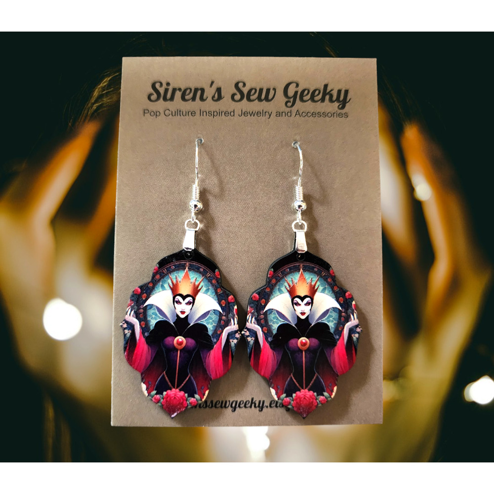 Snow White Evil Queen Disney Villain Earrings
